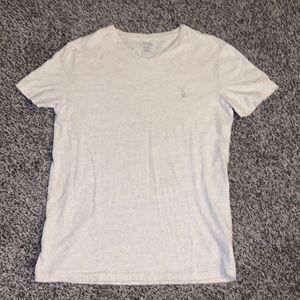 Cream Polo V Neck Shirt - Small